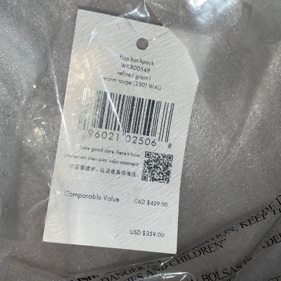 ♠️ kate spade ♠️ Darcy Refined Leather Flap Backpack, Warm Taupe - Picture 14 of 15